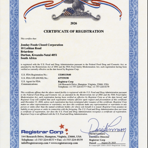 Certificate of Registration